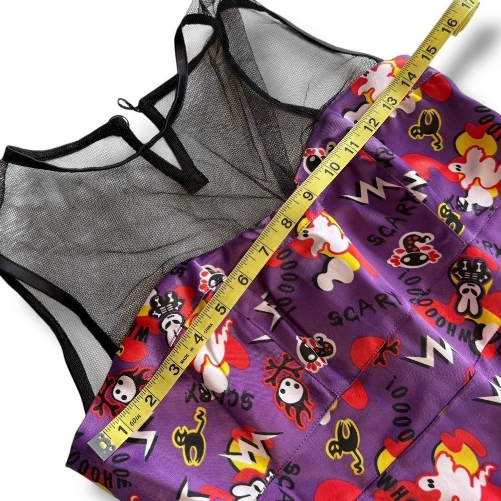 Hell Bunny Haunted House Purple Mesh Halloween Dress Size Small - Picture 9 of 11